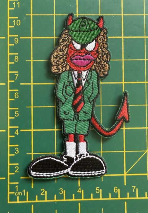 AC/DC Angus Devil Woven Sew Or Iron On Shaped Patch Officially Licensed — image 1