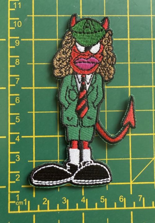 AC/DC Angus Devil Woven Sew Or Iron On Shaped Patch Officially Licensed