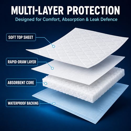 Disposable Incontinence Bed Pads Protection Sheets 60 x 90 cm (25 to  200 Pads) — image 6