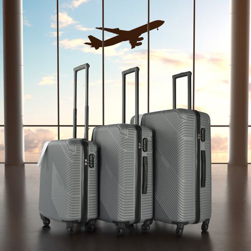 Neo Luggage Suitcase Set 3 Piece Hard Shell ABS Expandable Handle Inbuilt Lock — image 2