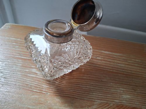 Silver Topped Glass Desk Inkwell — image 11