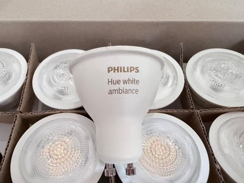 8x Philips Hue GU10 LED Bulbs white ambiance 350 lumen Zigbee 5W — image 2