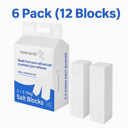 6 Pack 12 Block Small Format Block Salt for All Water Softeners Use Curve Block — image 1