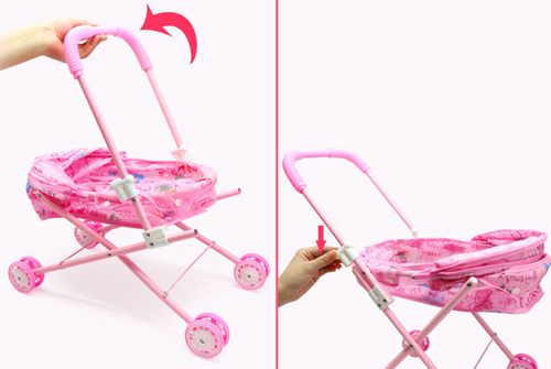 Baby Kids child Dolls Buggy Stroller Jogger Dolls Pram Pushchair Girls Toy UK — image 3