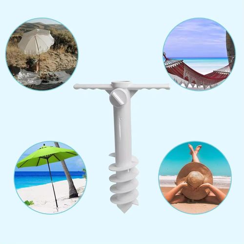 SCREW IN PARASOL ADJUSTABLE BASE HOLDER UMBRELLA GROUND SPIKE BEACH STAND BEST — image 11