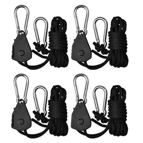 8x Rope Ratchet Adjustable Light Hanger Tent Carbon Filter Hydroponic Grow Y — image 7