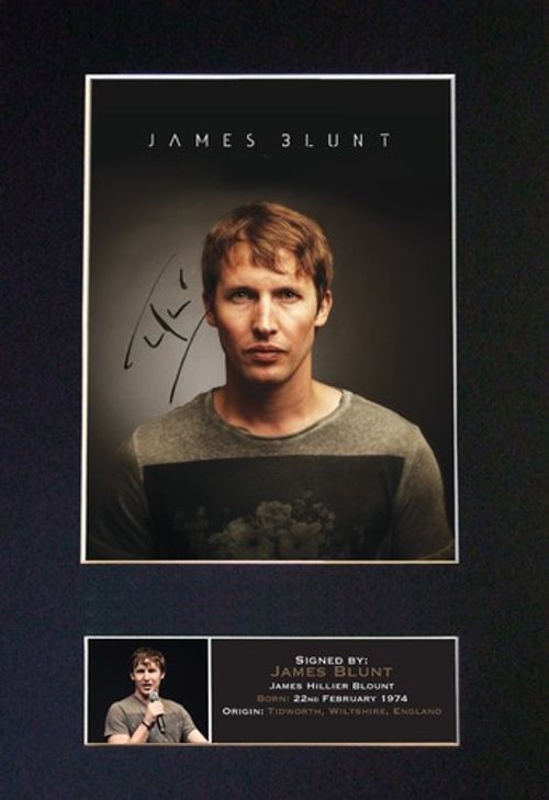 JAMES BLUNT Signed Mounted Reproduction Autograph Photo Prints A4 397