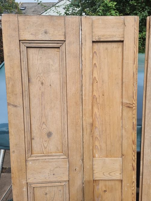 Antique Edwardian Pine Window Shutters Pair of 2 In Excellent Condition — image 14