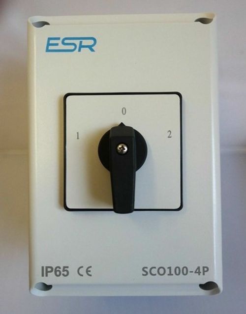 63AMP 100AMP 4 POLE IP65 ENCLOSED CHANGE OVER SWITCH LARGE WEATHERPROOF
