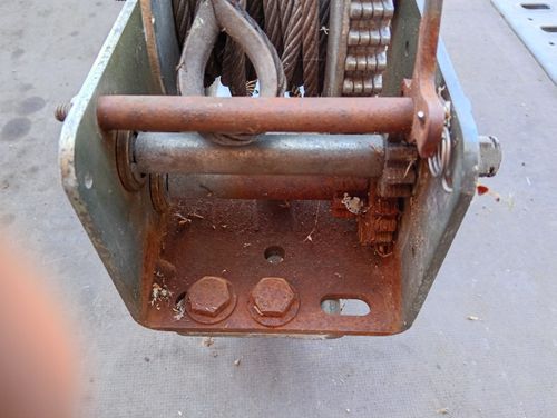 Brian James Trailer Autotilt 2 Speed Hand Winch A Frame Hitch Bracket Cable — image 5