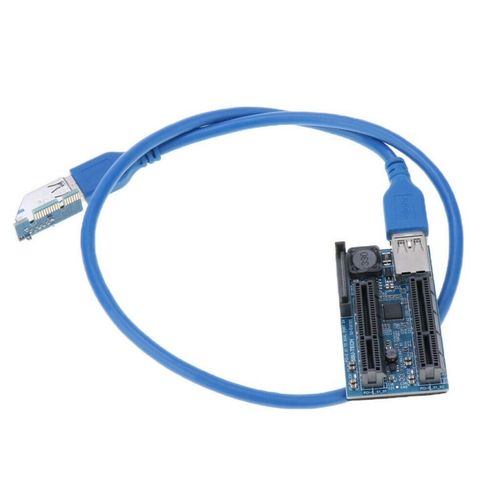 PCIE PCI-Express X1 to Dual 4X Adapter Extension cable Riser Cable PCIe x4 x8X16 — image 7