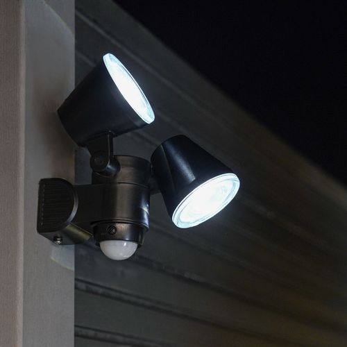 Battery LED PIR Motion Sensor Security Outdoor Twin Adjustable Wall Flood Light — image 7