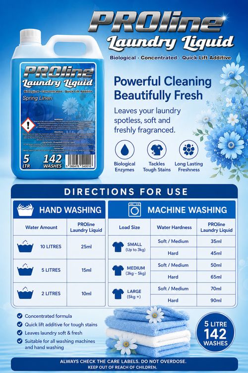 Premium Bio Laundry Liquid  Washing Liquid Detergent 4x5ltr (568 WASHES)  — image 5