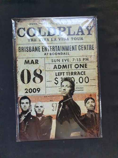 Coldplay Metal Sign Plaque Poster English Rock Retro Man Cave Garage FREE P&P