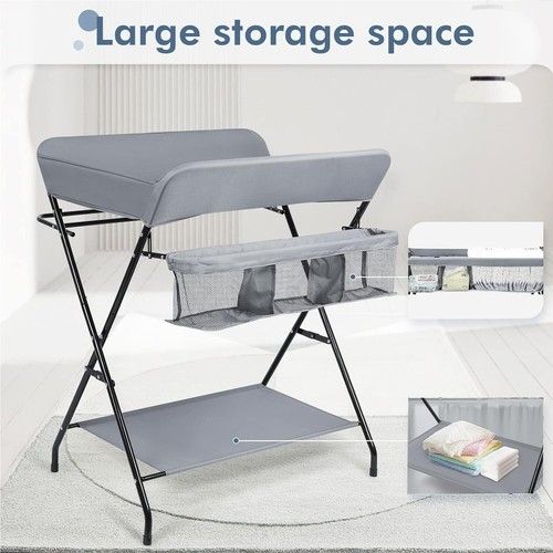 Folding Baby Changing Unit Table Station Changer Bed Storage Nursery Care Table.