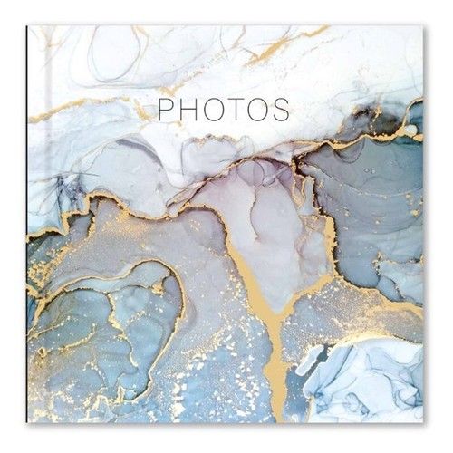 Grey & Gold Marble Photo Album Holds 200 6x4 Photos Slip In Pockets Picture This