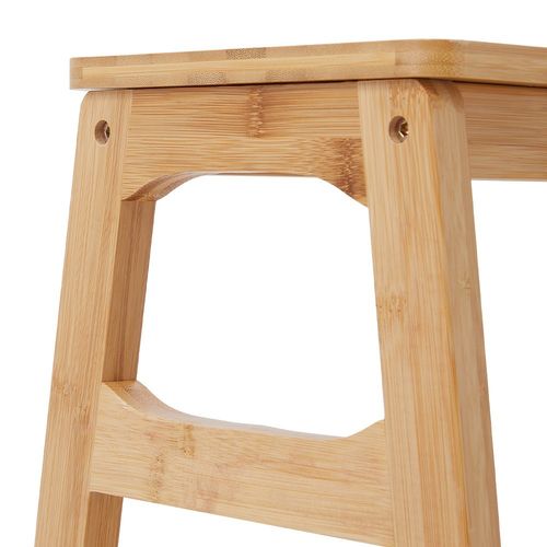Folding Wooden Bamboo Step Stool Kitchen Ladder Chair Display Rack 3 in 1 Stool — image 15