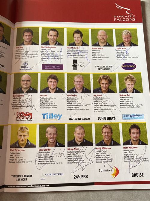 Newcastle Falcons TEAM SIGNED 2006 Programme v Gloucester (29 Autographs) w COA — image 3