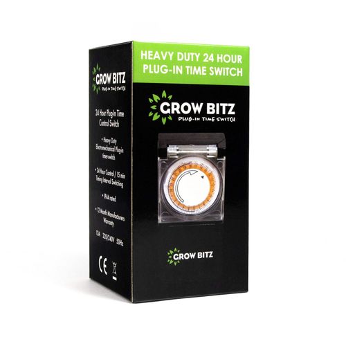 Grow Bitz HEAVY DUTY TIMER Plug in 24 Hour Time Switch Hydroponics UK Plug — image 4