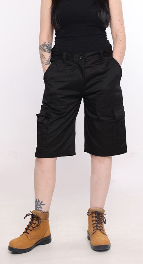 Ladies & Womens Cargo Combat Work Shorts by BKS Size 8 to 22 - PLAIN SHORT PANTS — image 1