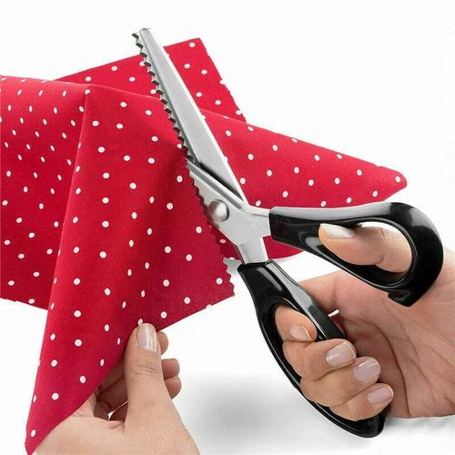 Pinking Shears, Professional Dressmaking Scissors Crafts Zig Zag Cut Scissors BO — image 2