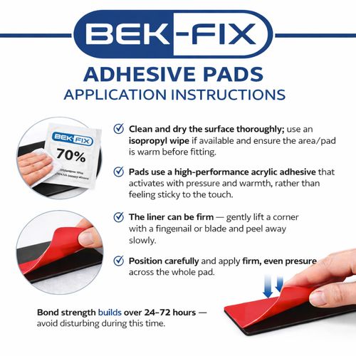 Number Plate Sticky Pads Heavy Duty THICK Double Sided Adhesive 10 Pads BEK-FIX® — image 7