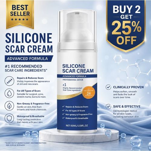 Silicone Scar Gel - 50ml Cream for Effective Scar Removal & Skin Soothing — image 1