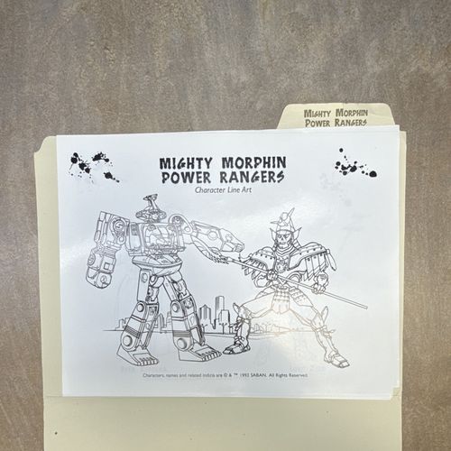 RARE Saban Mighty Morphin Power Rangers Zeo Television Press Kit Folder Line Art — image 16