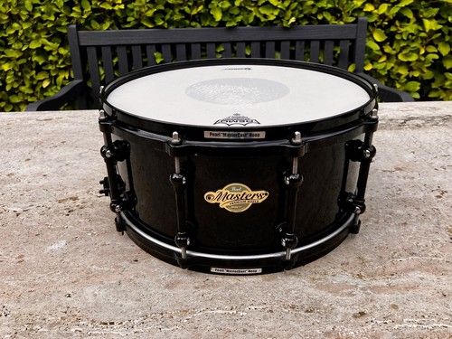 ✮GORGEOUS✮ PEARL Masters PREMIUM MAPLE 14x6.5 SNARE✮BLACK SPARKLE✮4Ply✮Reference