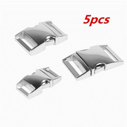 5pcs Silver Metal Buckle Webbing Strap Bag Fastener Side Release Clasp Clip New