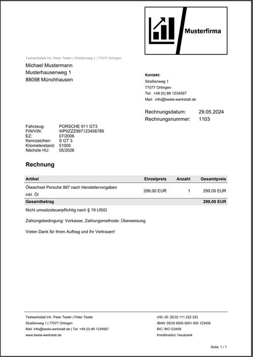Automotive PDF Invoice Program, Workshop Software, Auto Repair Program, Passenger Car — image 7