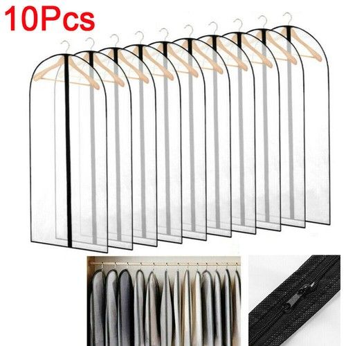 10X Hanging Garment Bags Zip Up Dress Coat Cover Clothes Suit Dust/Water Proof🚚