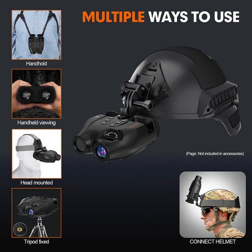 Night Vision Goggles Helmet & Head Mounted Binoculars Digital Infrared Goggles — image 4