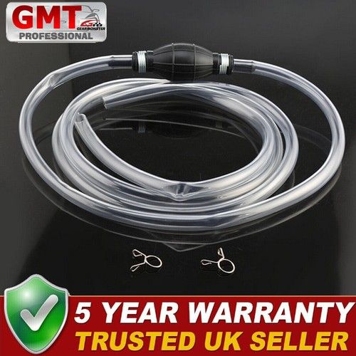 Hand Siphon Pump Petrol Diesel Water Oil Liquid Fuel Transfer Easy Use Pump UK