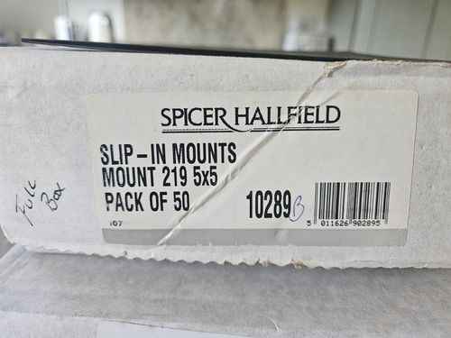 Photo Mounts 2 Box Bundle - 100 Spicer Hallfield 219- 5 * 5 Brown And Gold 10289 — image 3