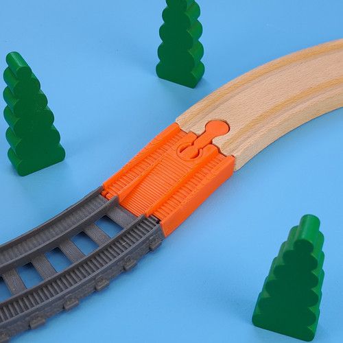 2x Thomas Trackmaster 2014 to Wooden Track Adapters with Dogbones Fits Brio