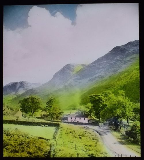 BUTTERMERE VILLAGE C1950 VINTAGE PHOTOGRAPH Magic Lantern Slide