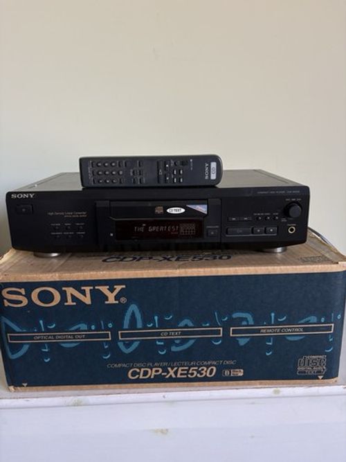 Sony CDP-XE530 CD Player CD Text Optical Out Remote Original Box Tested Working