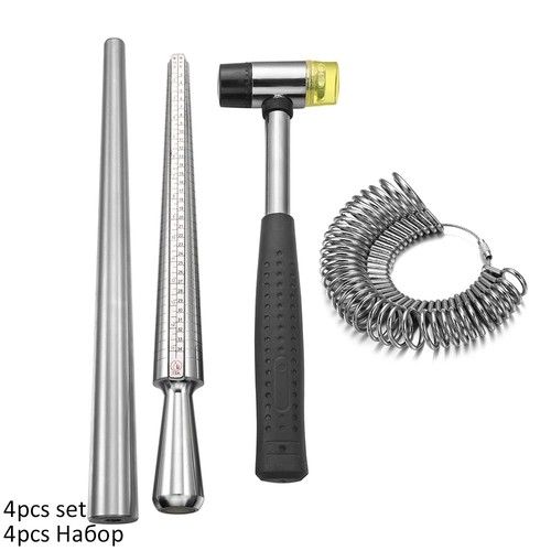 Professional Ring Mandrel Stick Finger Sizer Measuring Tool Jewelry Making Kit