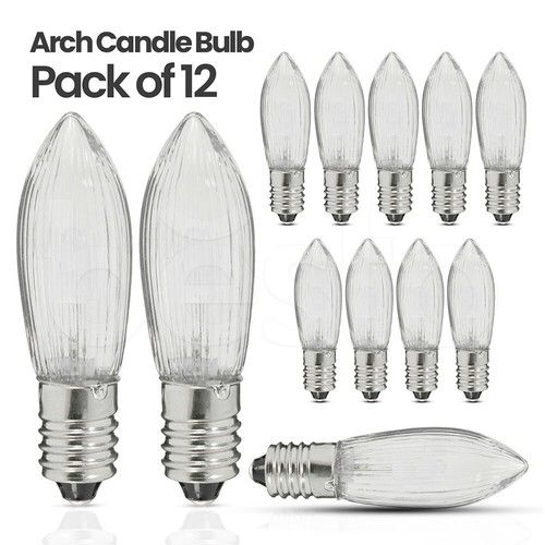 12 x Replacement Spare Bulbs Christmas Candle Screw Light Arch Bridge 34v 3w E10