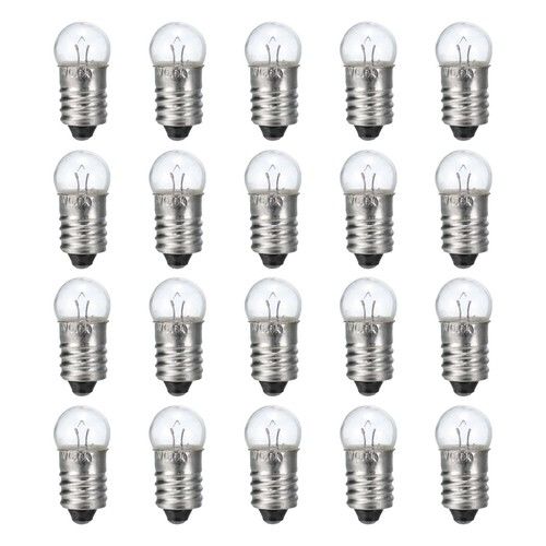 20Pcs 6V/0.5A E10 Mini Light Bulbs Miniature Screw Bulbs Warm Yellow Light