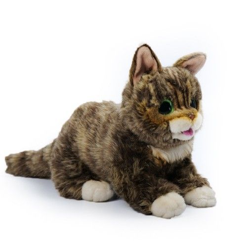 Cat Stuffed Toy Soft-Textured Cat Stuffed Animal Lifelike for Bedtime, Kids