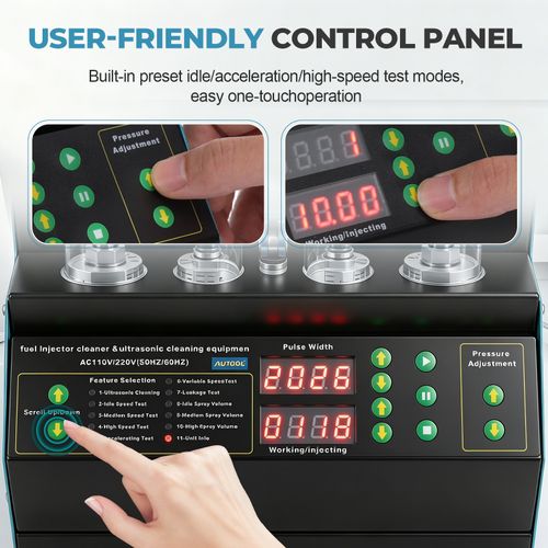 Fuel Injector Cleaner Tester Ultrasonic Heating Cleaning Machine 2000ML Petrol — image 7