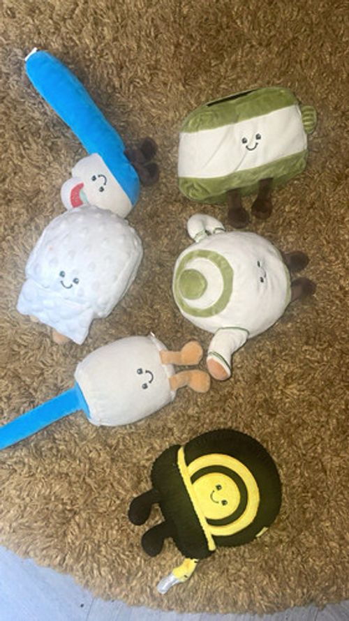 Poppy & Duckling Plush Rattle Soft Toy Bundle Farm Animals Small 12m+