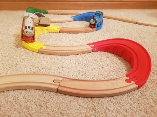180 Degree Banked Curve for Wooden Train Track Fits Brio IKEA Bigjigs 3D Print — image 3