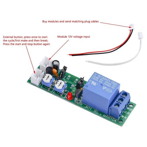 12V Infinite Cycle Delay Time Timer Relay Turn ON OFF Switch Loop Module 0-24 Hr — image 6