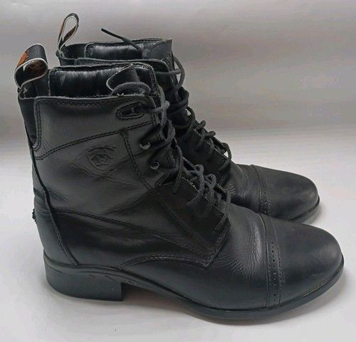 Ariat Womens 7 B Black Heritage III Paddock Boots Leather Equestrian Riding