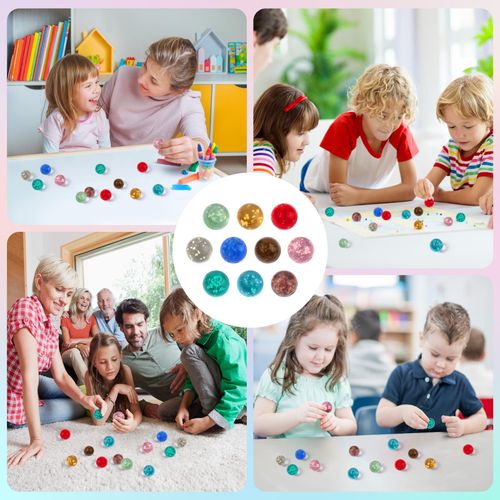 30 PCS Marbles for Kids,Glow In The Dark Glass Marbles,16mm 16 millimeters  — image 6