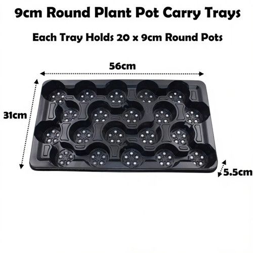 9cm Round Plant Pot Carry Trays Market Transport Tray Flower Pots Holders