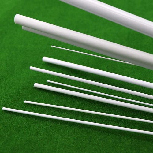 White 1mm - 15mm ABS Styrene Plastic Strip Tube Round Bar Rods Bar 250mm Length — image 6